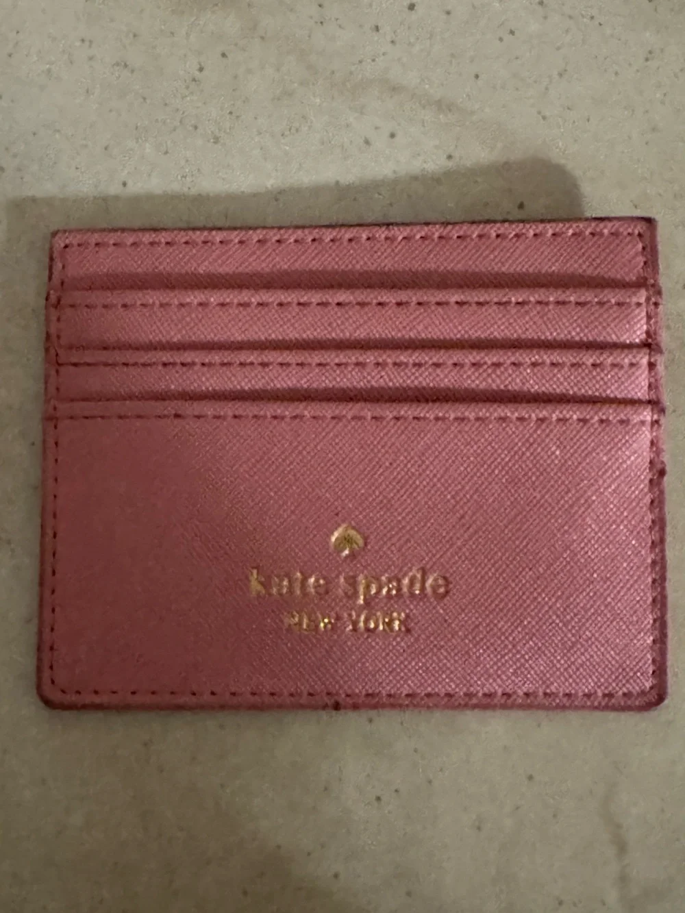 kate spade Coral Pink Crossbody with Glitter Trim & Matching Card Case